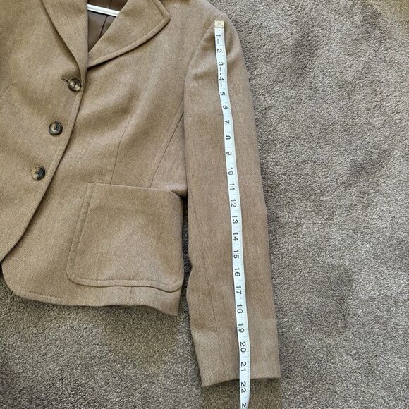 Brooks Brothers Women’s 3 Button Wool Blend Brown Blazer Size 4 - Picture 9 of 9